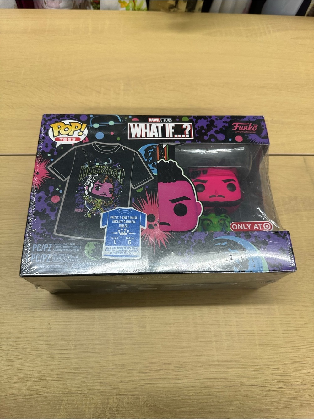 Funko POP! Tees Marvel Studios What If...? Killmonger Target Exclusive Large NIB